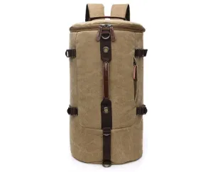 Multifunctional Outdoor Canvas Solid Back And Hand Travellers Khaki Bags