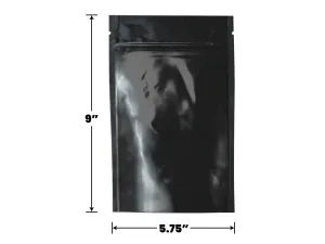Mylar Bag Opaque Black - 1 Oz - 28 Grams - (100 to 50,000 Count)