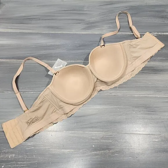 Natori 36C Bliss Perfection Strapless Contour Underwire Bra Convertible 729154