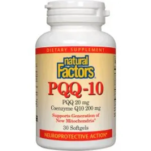 Natural Factors PQQ-10 PQQ 20 Mg / CoQ10 200 Mg, 30 Softgels