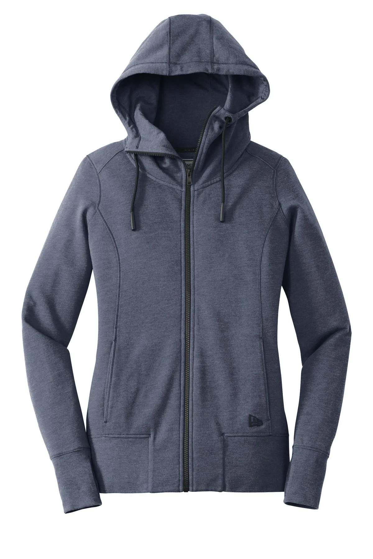 New Era  Women's Tri-Blend Fleece Full-Zip Hoodie. LNEA511 True Navy Heather