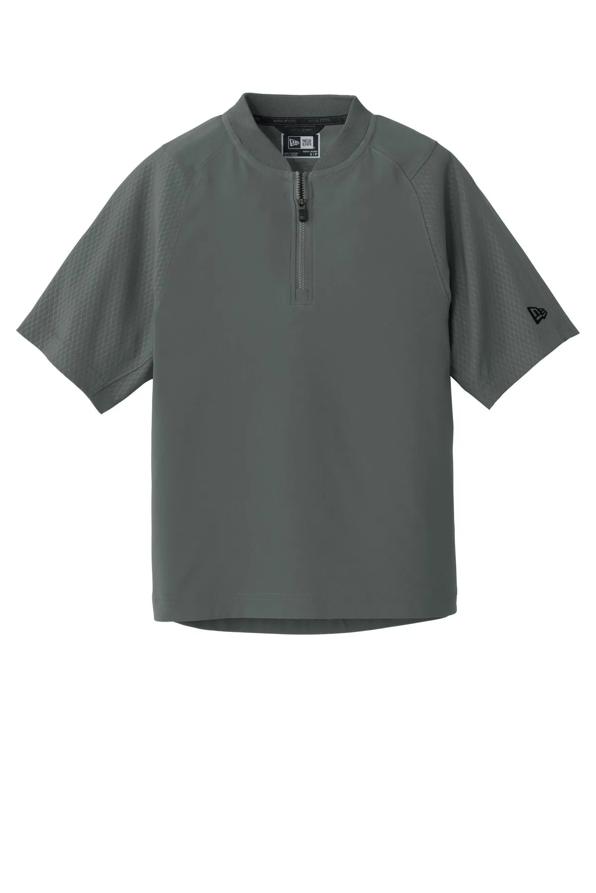 New Era  Youth Cage Short Sleeve 1/4-Zip Jacket. YNEA600 Graphite