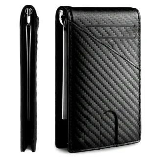 NEW Fashion Business Carbon Fiber Men's Card Case Anti-theft Brush Multi Card Holder Card Case