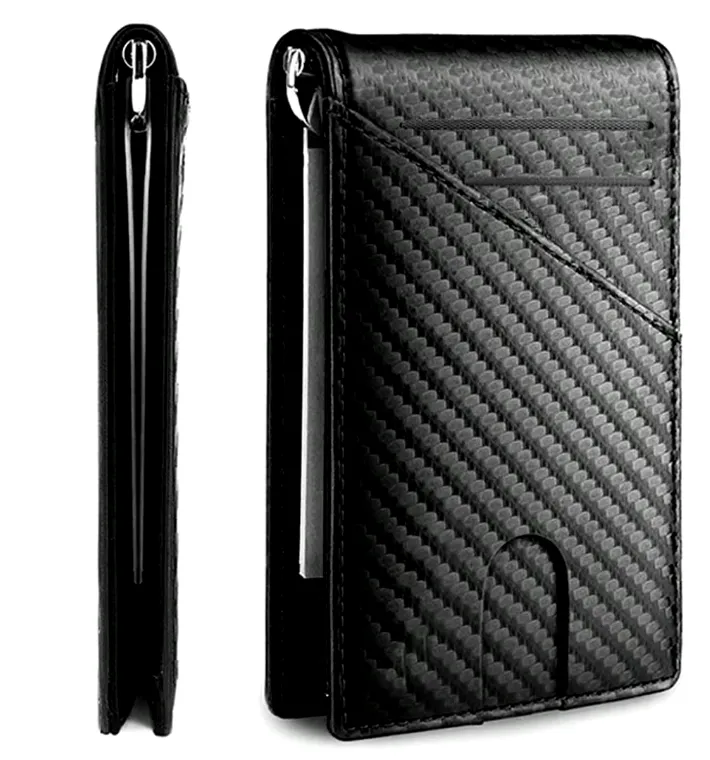 NEW Fashion Business Carbon Fiber Men's Card Case Anti-theft Brush Multi Card Holder Card Case