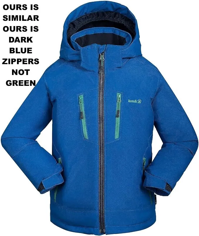 New Kamik Boy's Hux Insulated Jacket in Royal Blue, Sz 8! Retails $110 