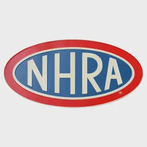 NHRA Logo Embossed Metal Sign