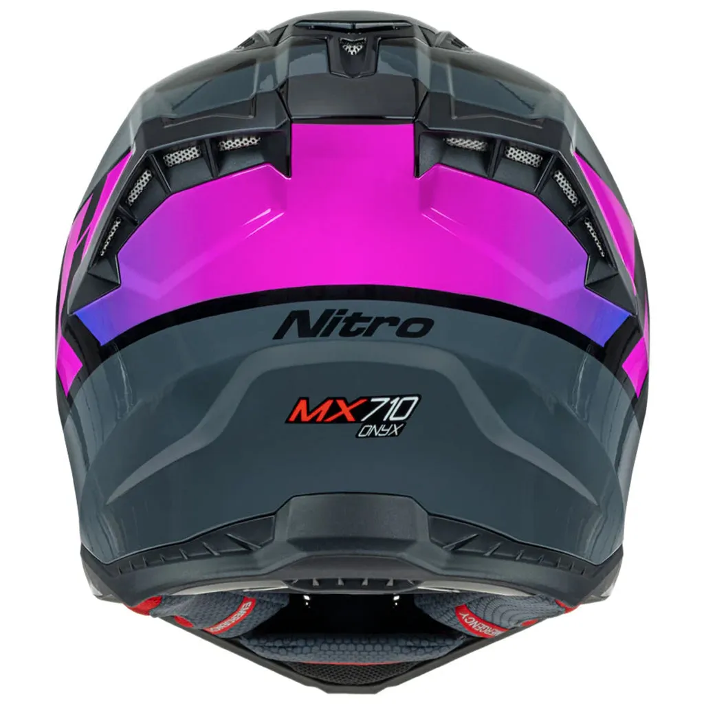 Nitro - MX710 Onyx Purple/Pink Helmet