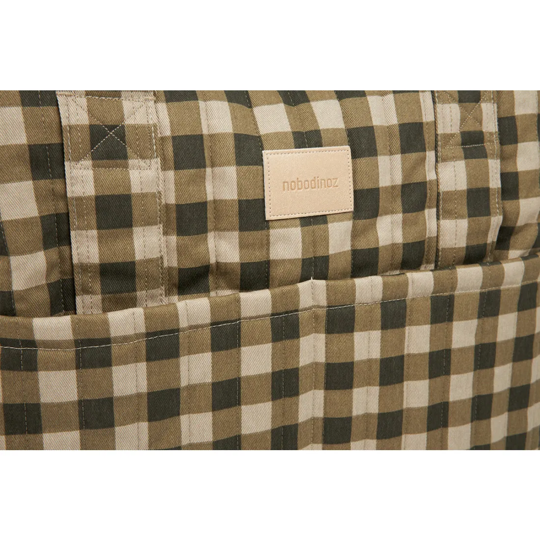 nobodinoz Hyde Park Waterproof Stroller Bag Green Checks