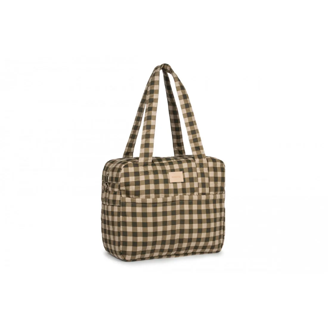 nobodinoz Hyde Park Waterproof Stroller Bag Green Checks