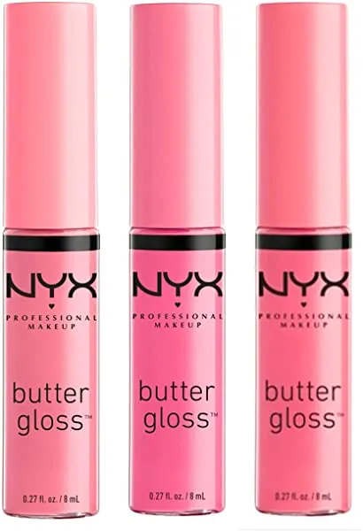 NYX Cosmetics Butter Lip Gloss, Eclair, Merengue & Vanilla Cream Pie - Pink 1 Collection