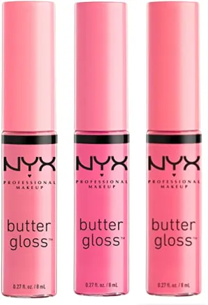 NYX Cosmetics Butter Lip Gloss, Eclair, Merengue & Vanilla Cream Pie - Pink 1 Collection