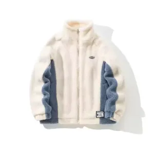 OOC' Vintage Color Blocking Sherpa Coat