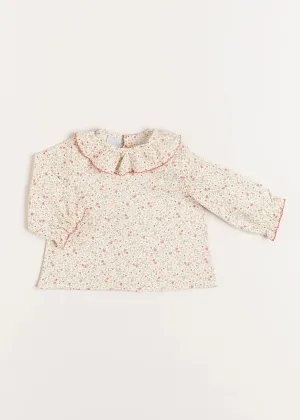 Ophelia Floral Long Sleeve Blouse in Pink (1-6mths)