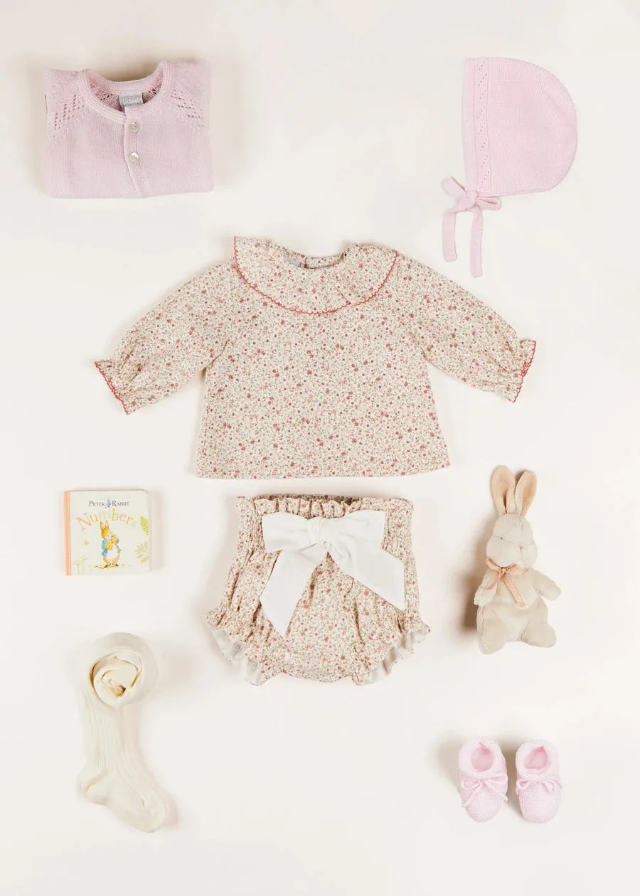 Ophelia Floral Long Sleeve Blouse in Pink (1-6mths)
