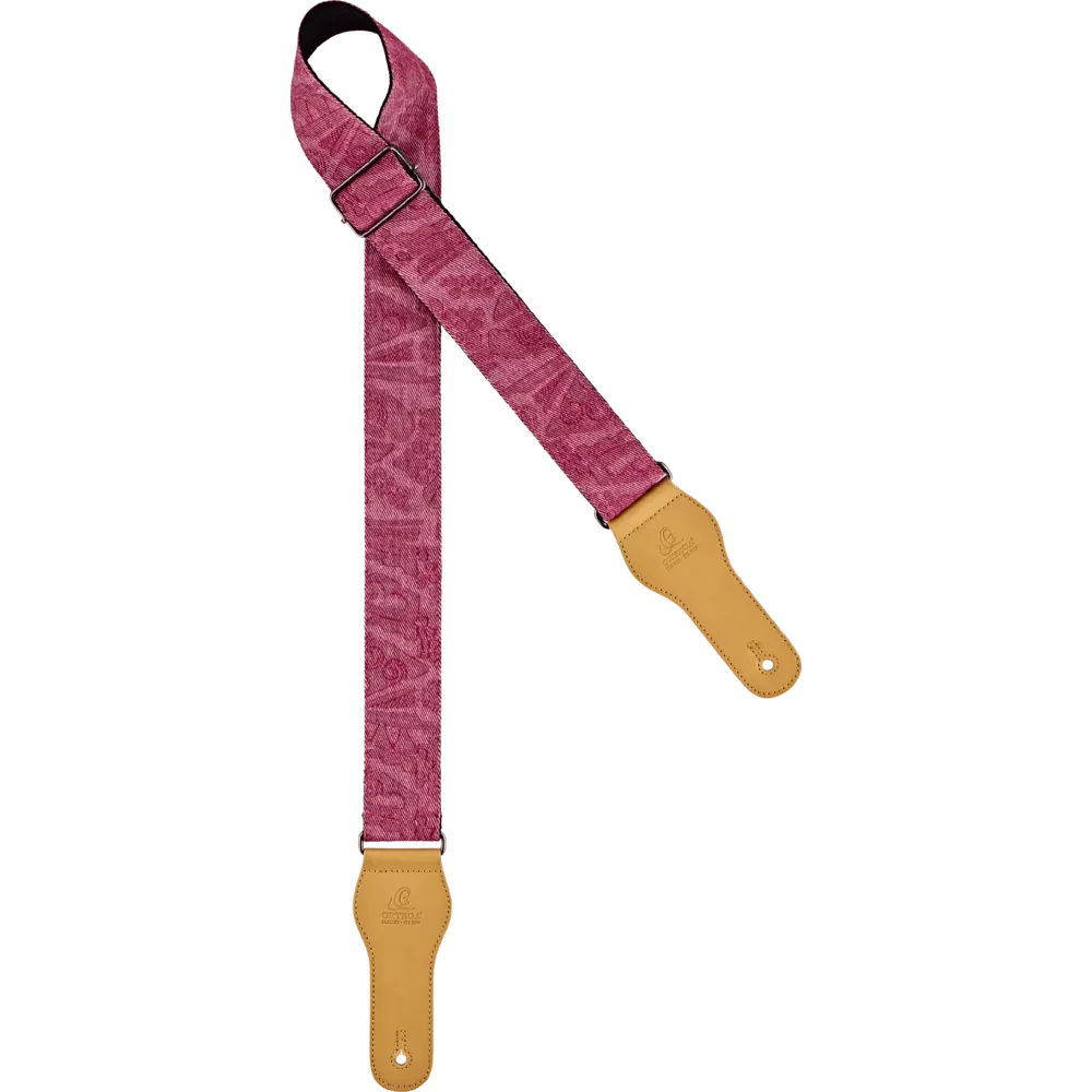 ORTEGA Pink Spring Series Denim Guitar Strap