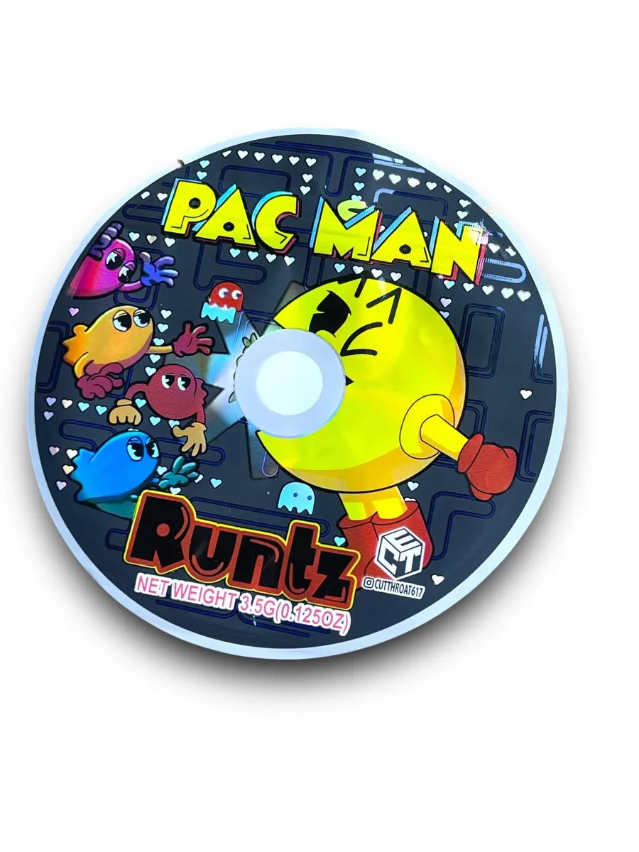 Pack Man Runtz CD Cases With Mylar Bag 3.5 Grams
