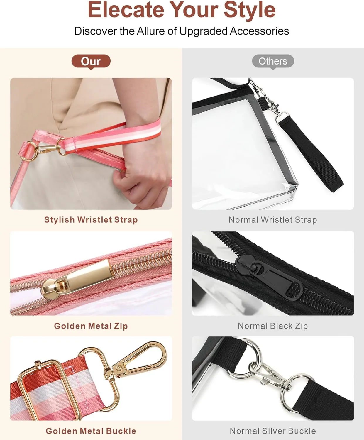 PACKISM Clear Bag Stadium Approved for Women