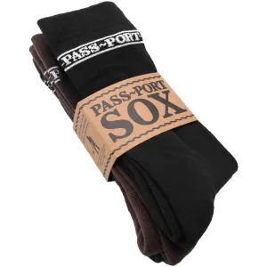 Pass~Port Hi Sox 3 Pack Black/Chocolate/Forest