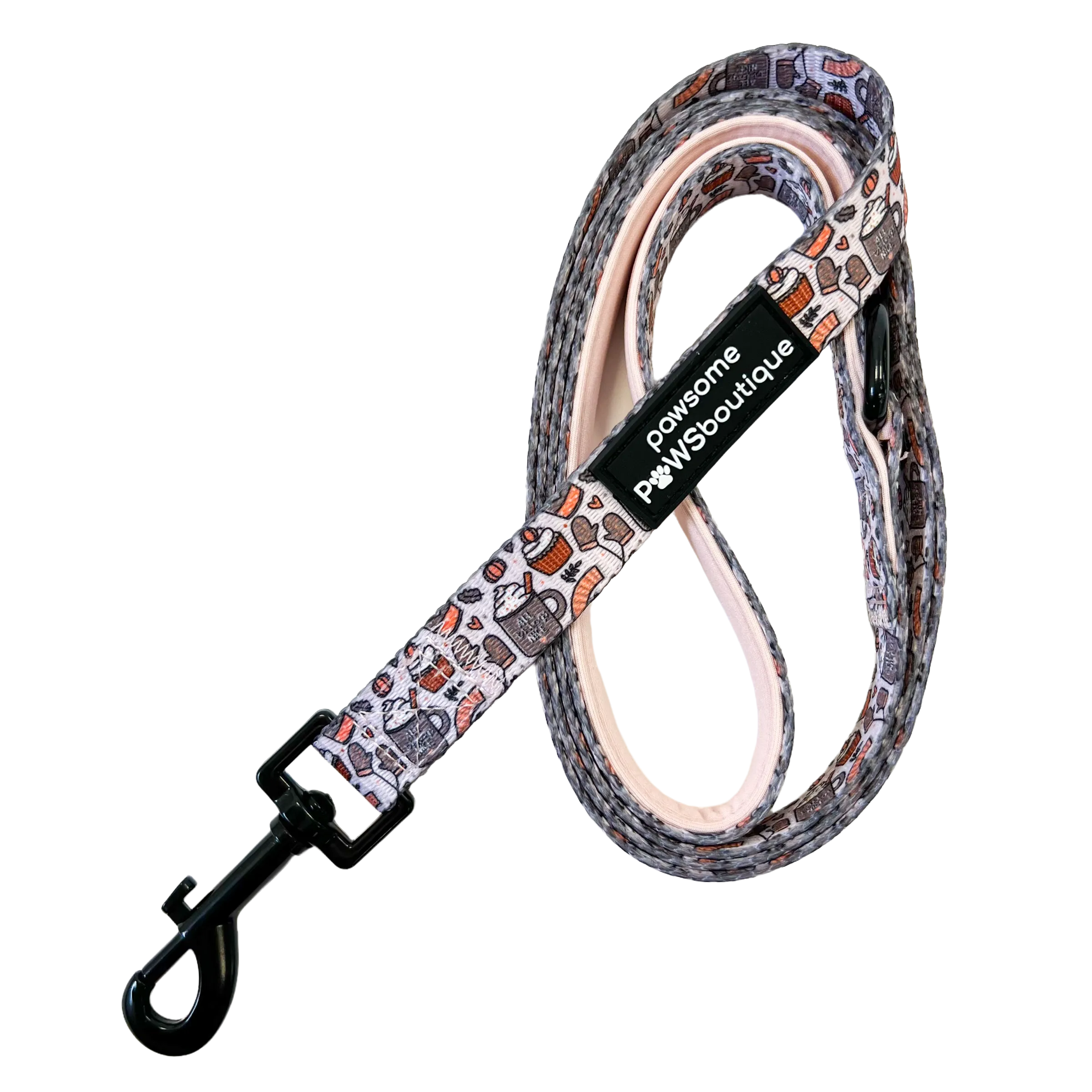Pawsome Paws Boutique Pumpkin Spice   All Things Nice Dog Lead - Cinnamon