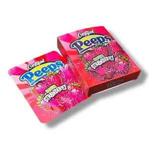 Peeps Sour Strawberry Mylar Bag with Box 3.5 Grams