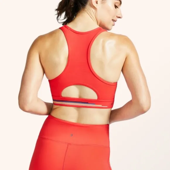 Peloton High Neck Bra - Burnt orange/Red
