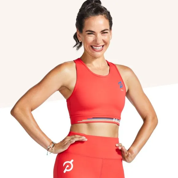 Peloton High Neck Bra - Burnt orange/Red