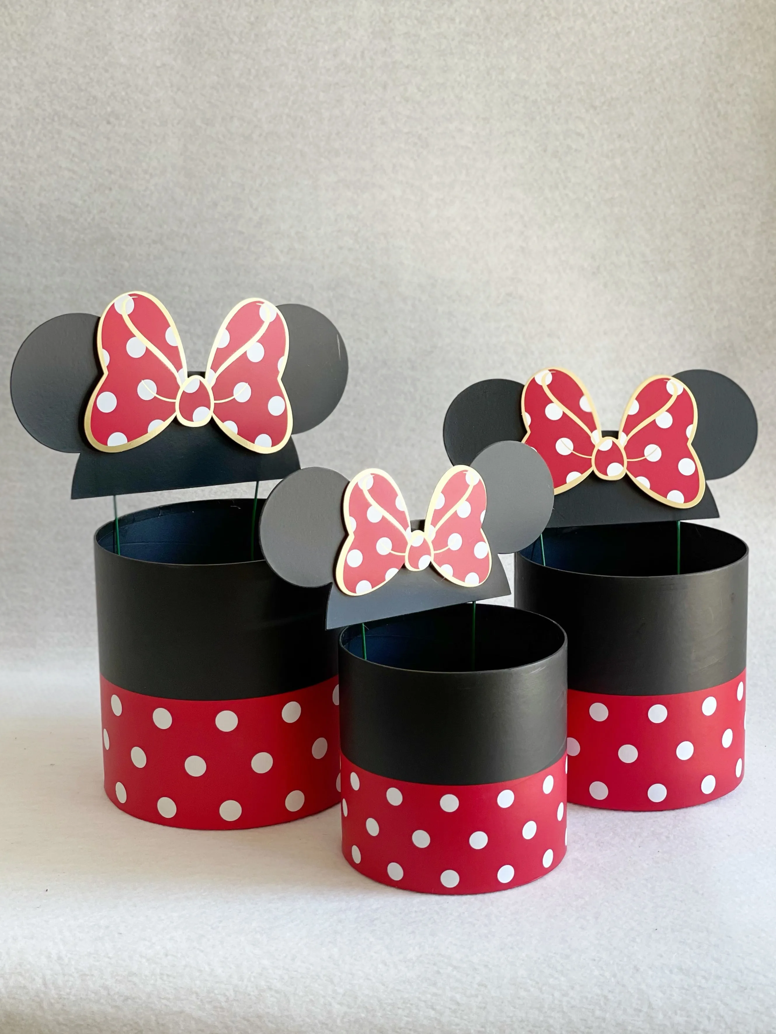 Polka Dot Mickey Mouse Flower/Gift Box in variety size and color