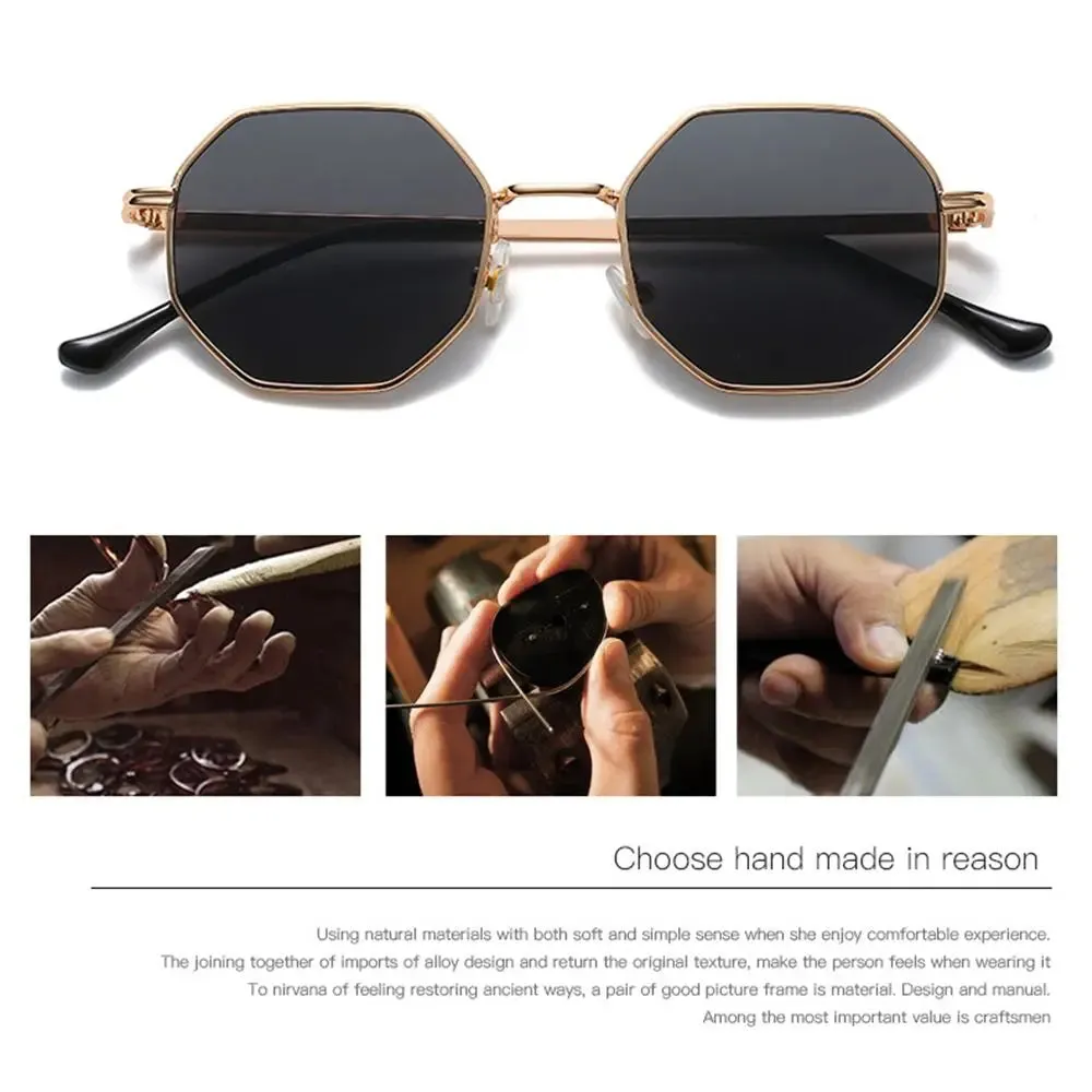 Polygon Metal Square Sunglasses