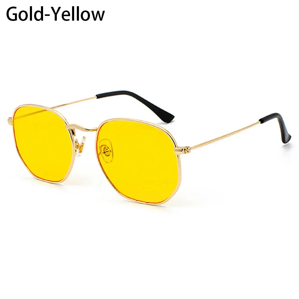 Polygon Metal Square Sunglasses