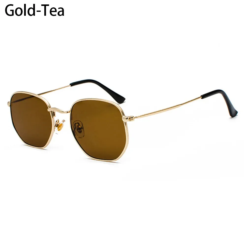Polygon Metal Square Sunglasses