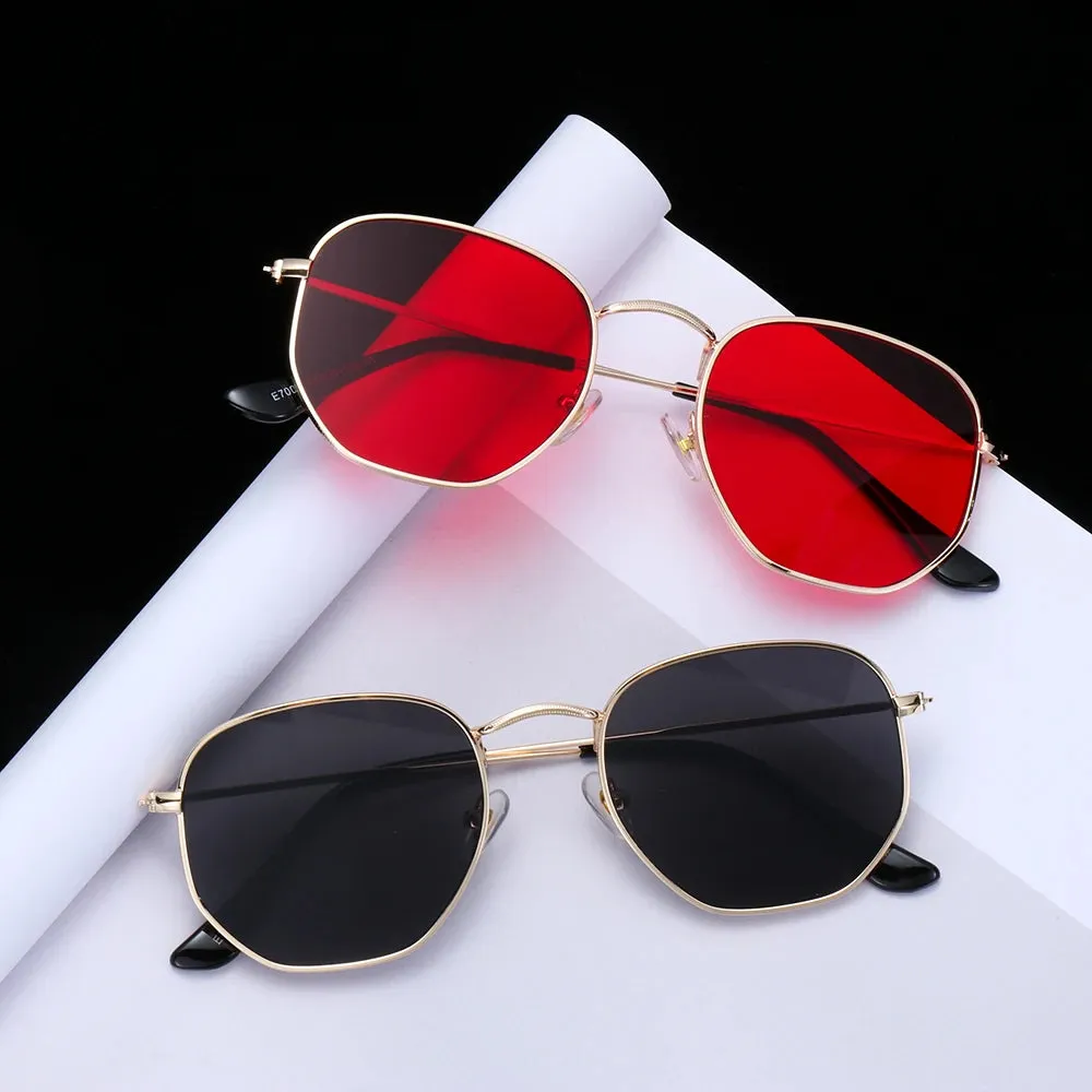 Polygon Metal Square Sunglasses