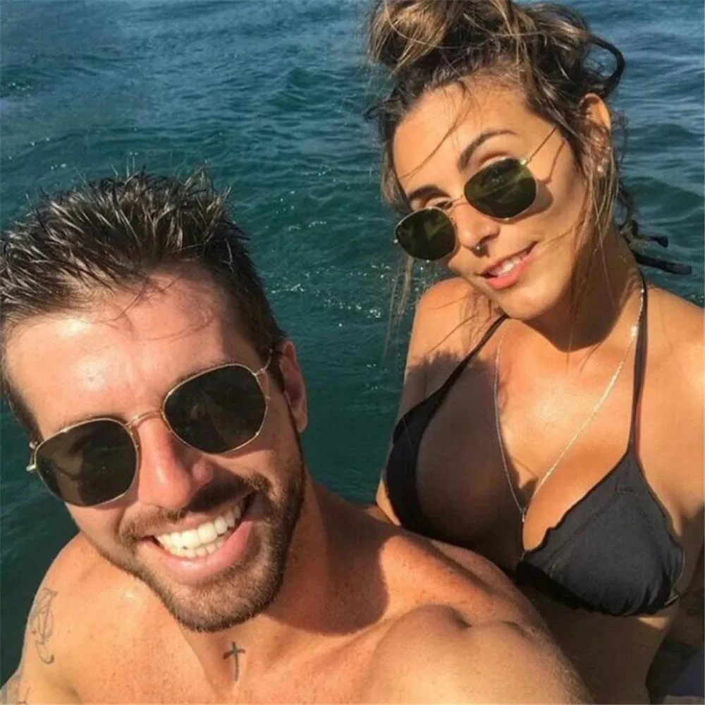 Polygon Metal Square Sunglasses