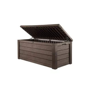 Pool Deck Storage Box and Bench is 2 in 1 Multifunctional Patio Seat