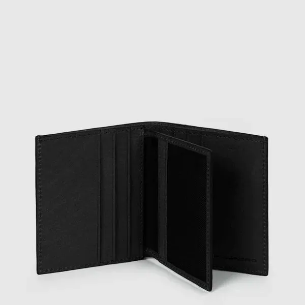 Porta Carte di Credito Piquadro con RFID in Pelle Black Square Nero