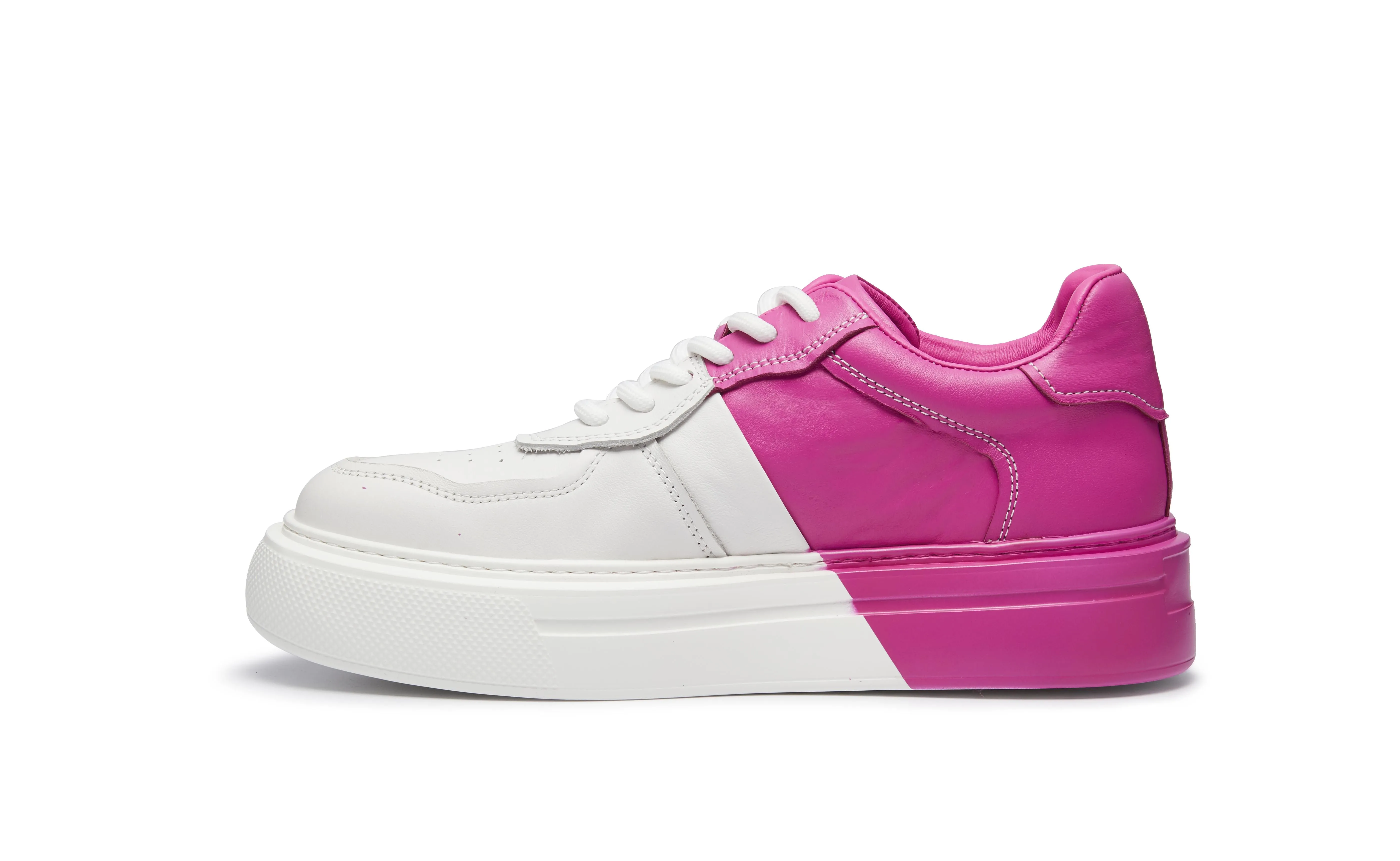 PROJET1826 | FERGIE Dual Colour Leather Sneaker Pink