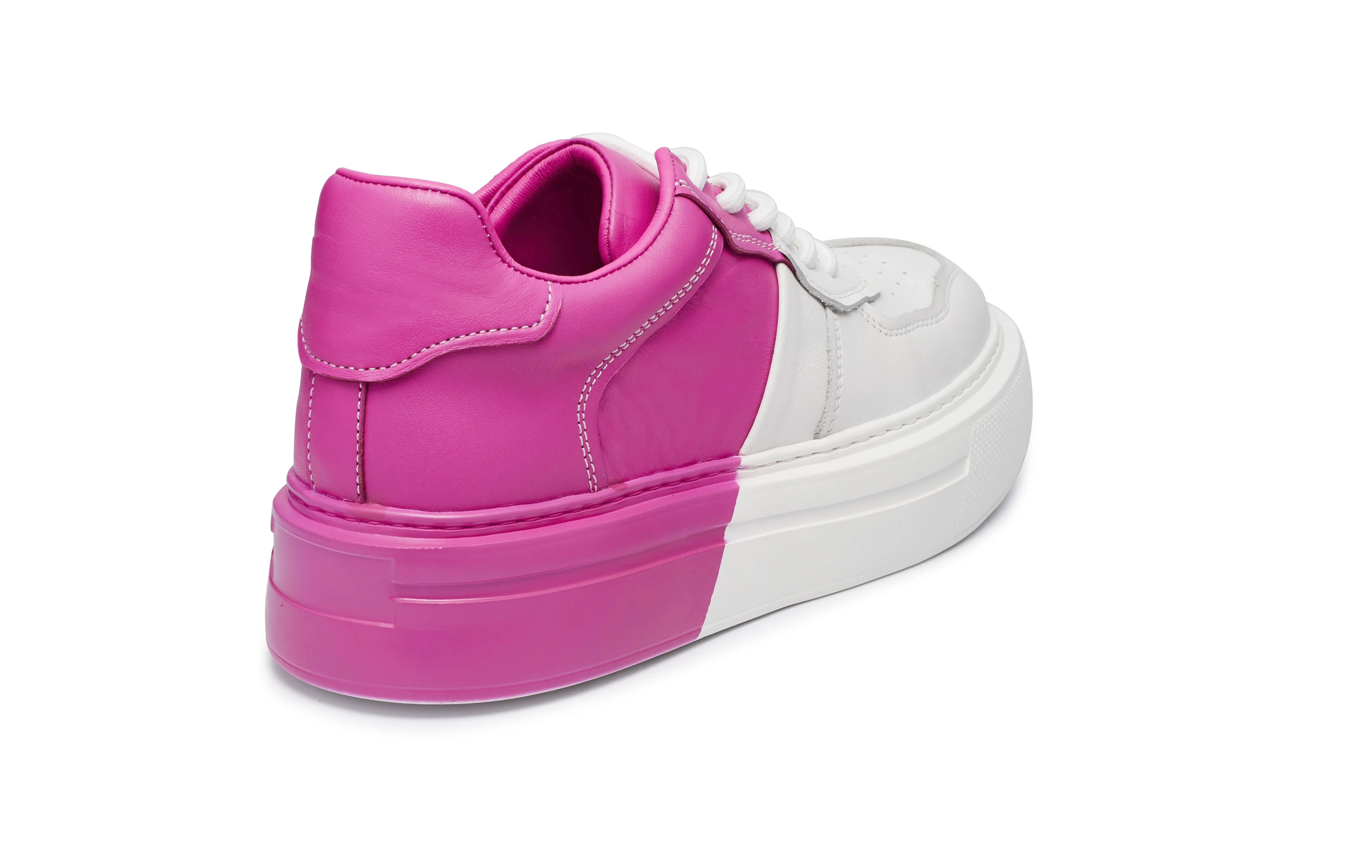 PROJET1826 | FERGIE Dual Colour Leather Sneaker Pink