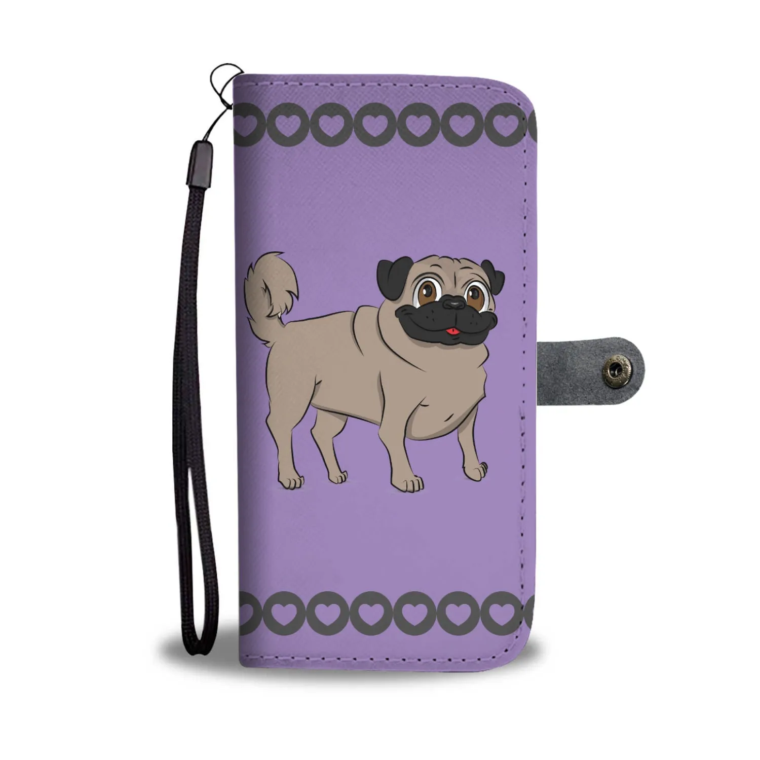 Pug Phone Case Wallet - Cartoon
