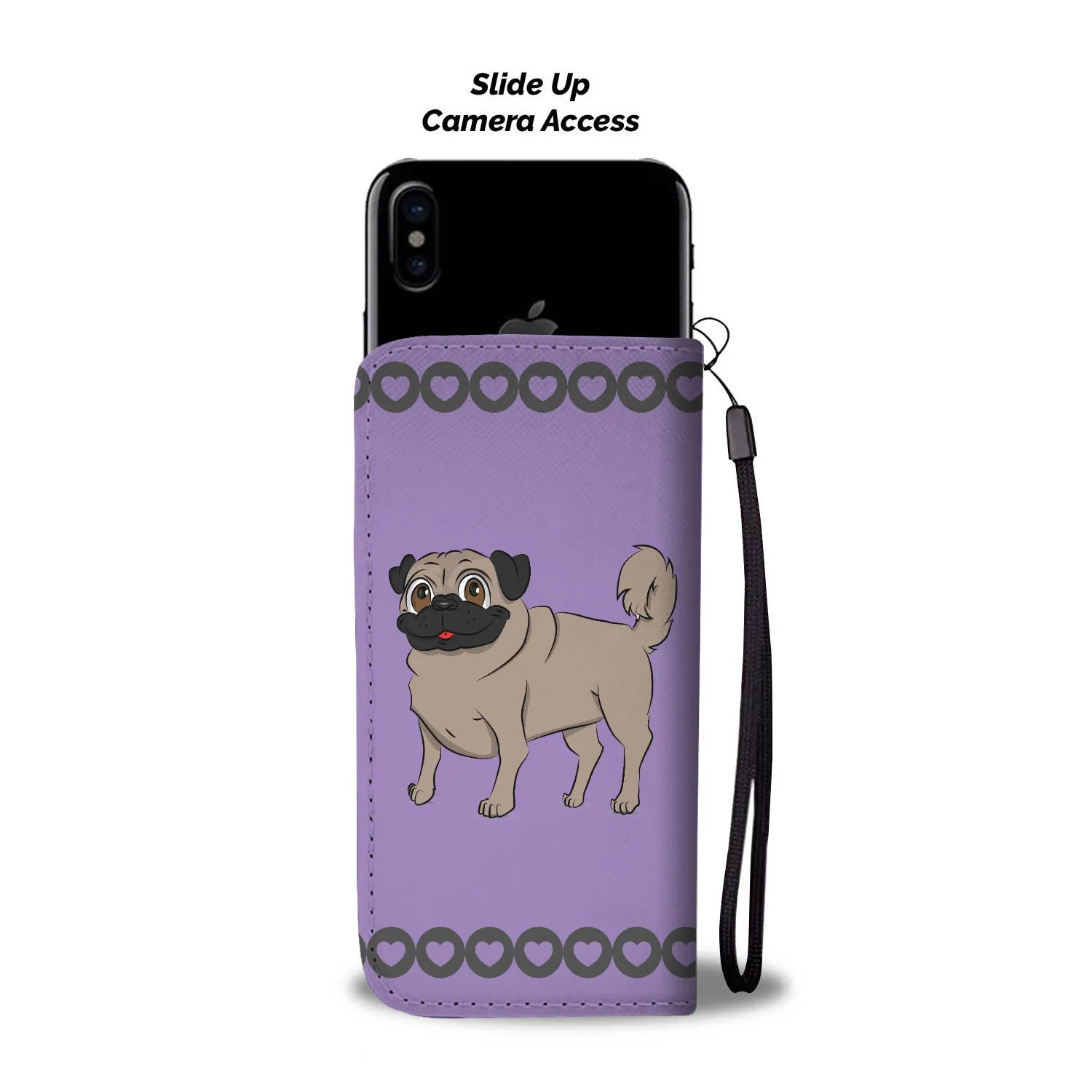 Pug Phone Case Wallet - Cartoon