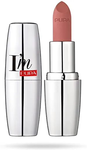 Pupa Milano I'M Matt Pure Color Lipstick - Velvety and Matt Lip Color - For Extraordinary Performance - Rich And Creamy Texture - 014 Peachy Nude - 0.123 Oz