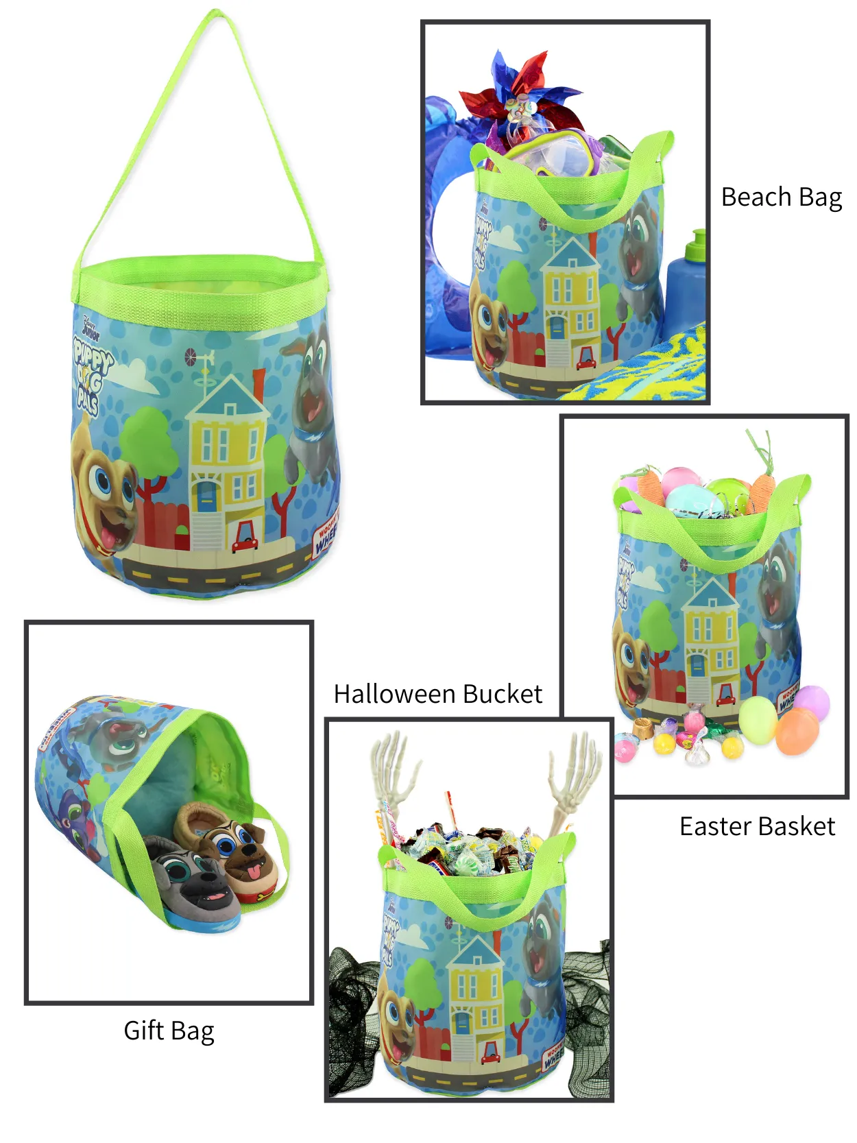 Puppy Dog Pals Collapsible Bucket Tote Bag