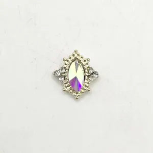 Queen - Nail Charms 10pc - #005 Gold Iridescent Ovals