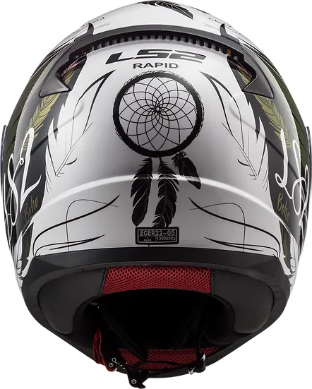 Rapid II Dreamcatcher Full Face Motorcycle Helmet Chameleon/White