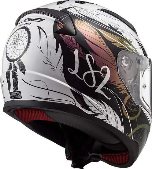 Rapid II Dreamcatcher Full Face Motorcycle Helmet Chameleon/White