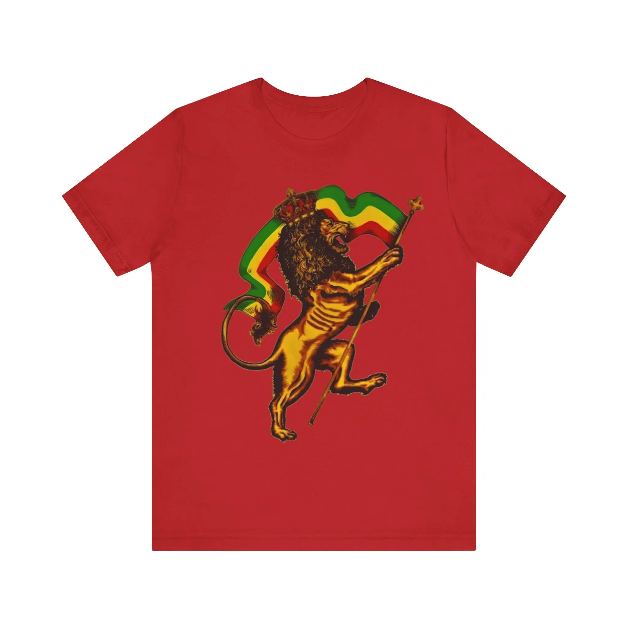 Rasta Lion: Unisex Jersey Tee
