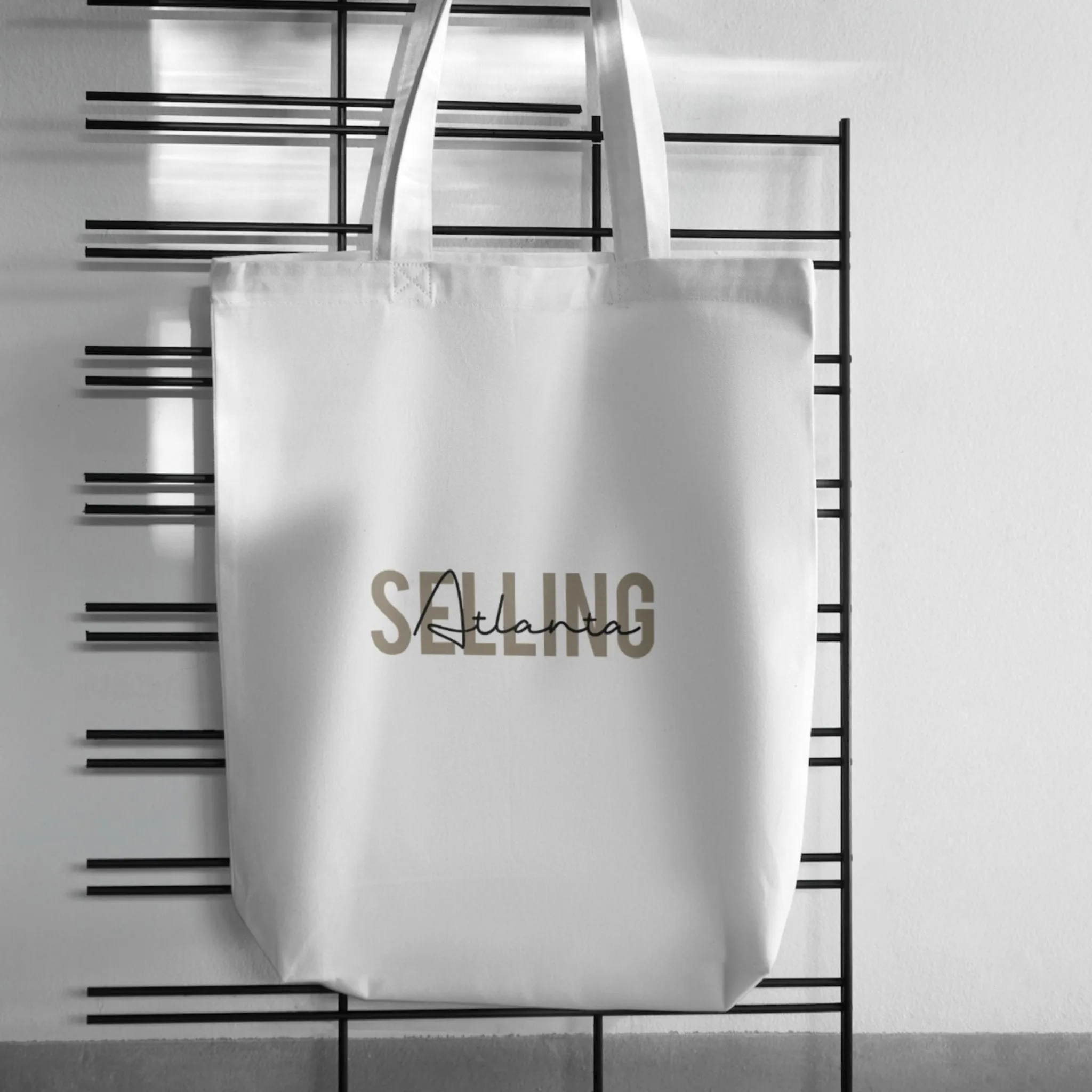 Real Estate Canvas Tote Bag "Selling 'your state'"