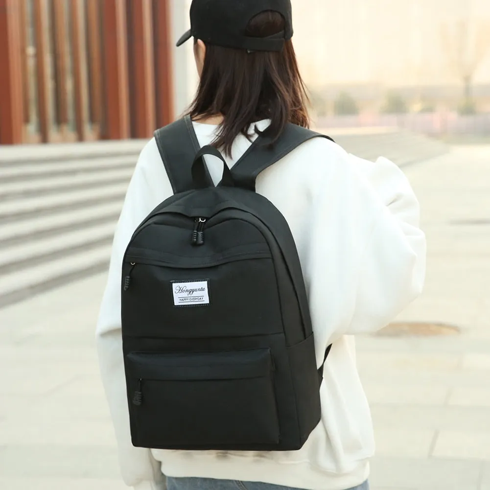 Realaiot 4pcs/set Women Fashion Nylon Backpack Female Casual Waterproof Shoulder Bags For Teenage Girl School Bag Bagpack Rucksack