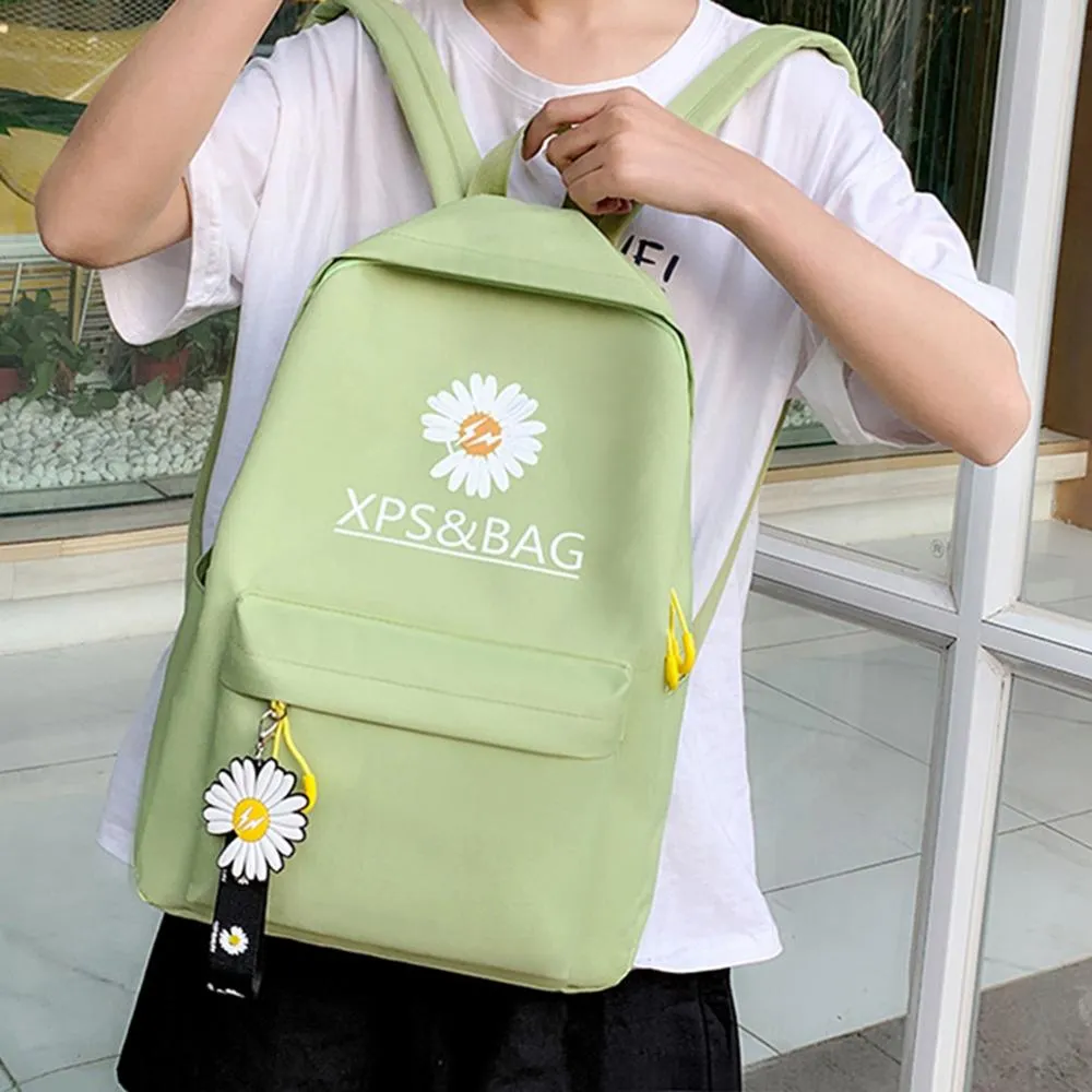 Realaiot 4pcs/set Women Fashion Nylon Backpack Female Casual Waterproof Shoulder Bags For Teenage Girl School Bag Bagpack Rucksack