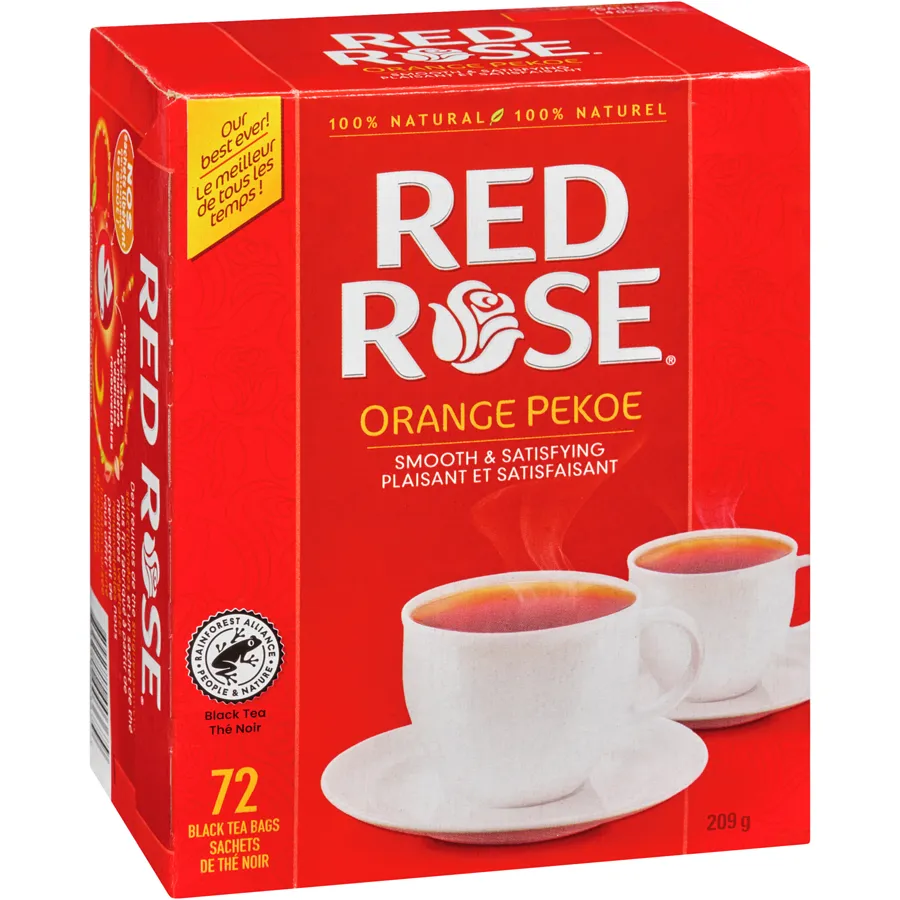 Red Rose - Orange Pekoe Black Tea - 72 each - Canadian Distribution