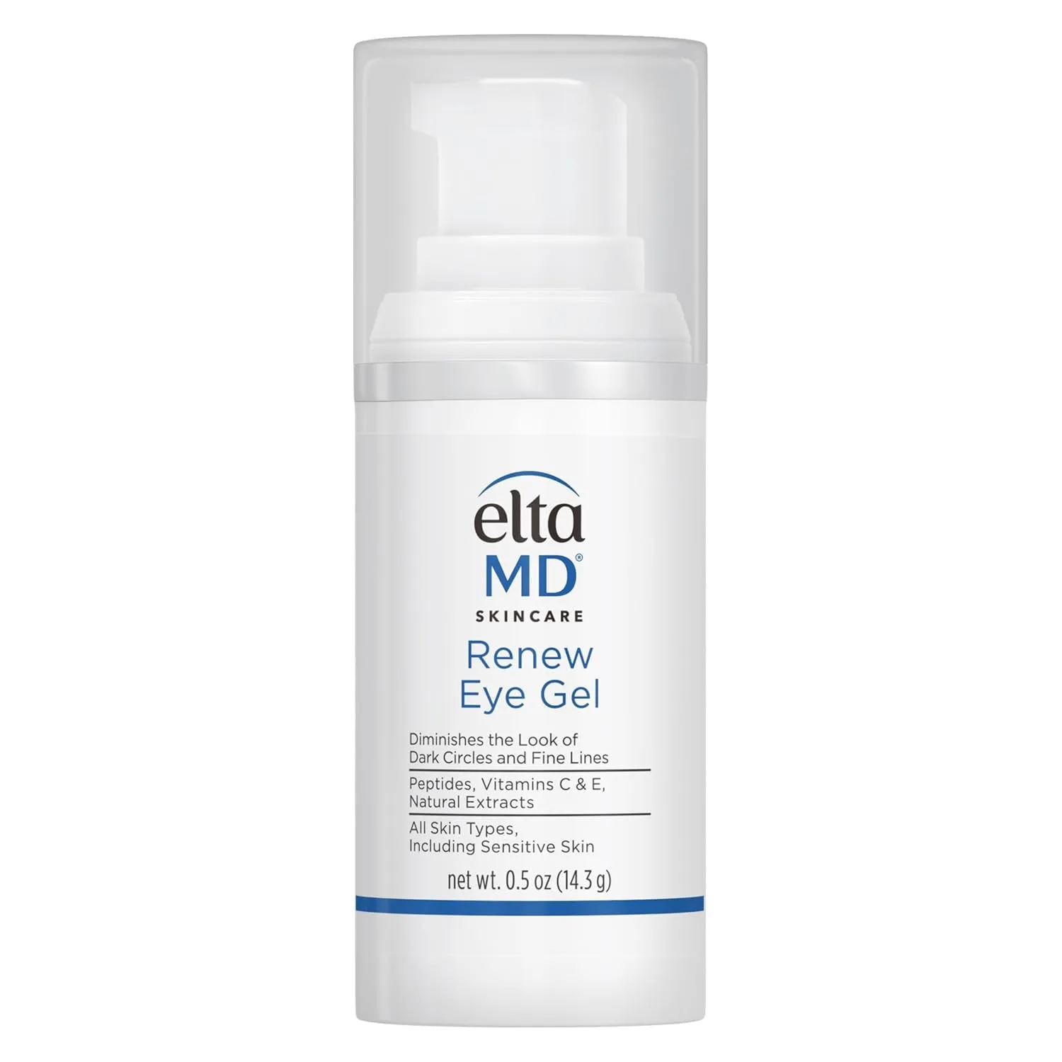 Renew Eye Gel, Serum for Dark Circles and Puffiness, under Eye Serum for Face, anti Aging, Minimizes Fine Lines and Wrinkles, 0.5 Oz Pump