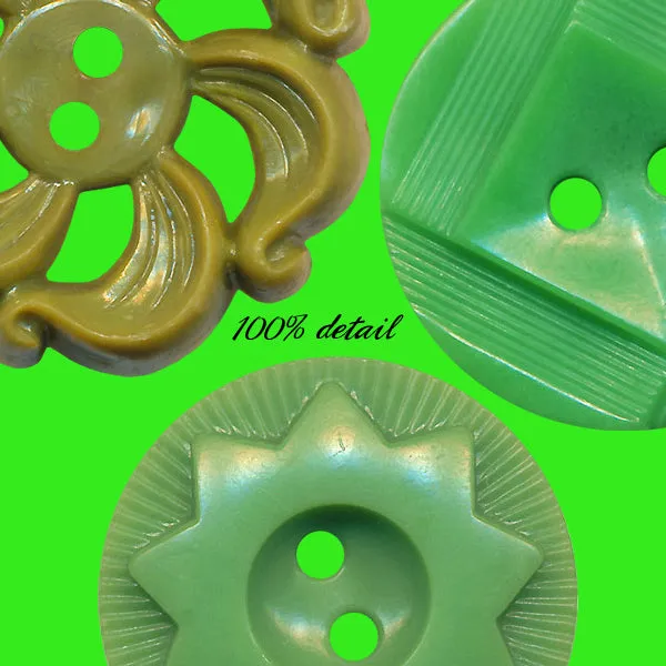 Retro Buttons in Blue & Green, Volume 02